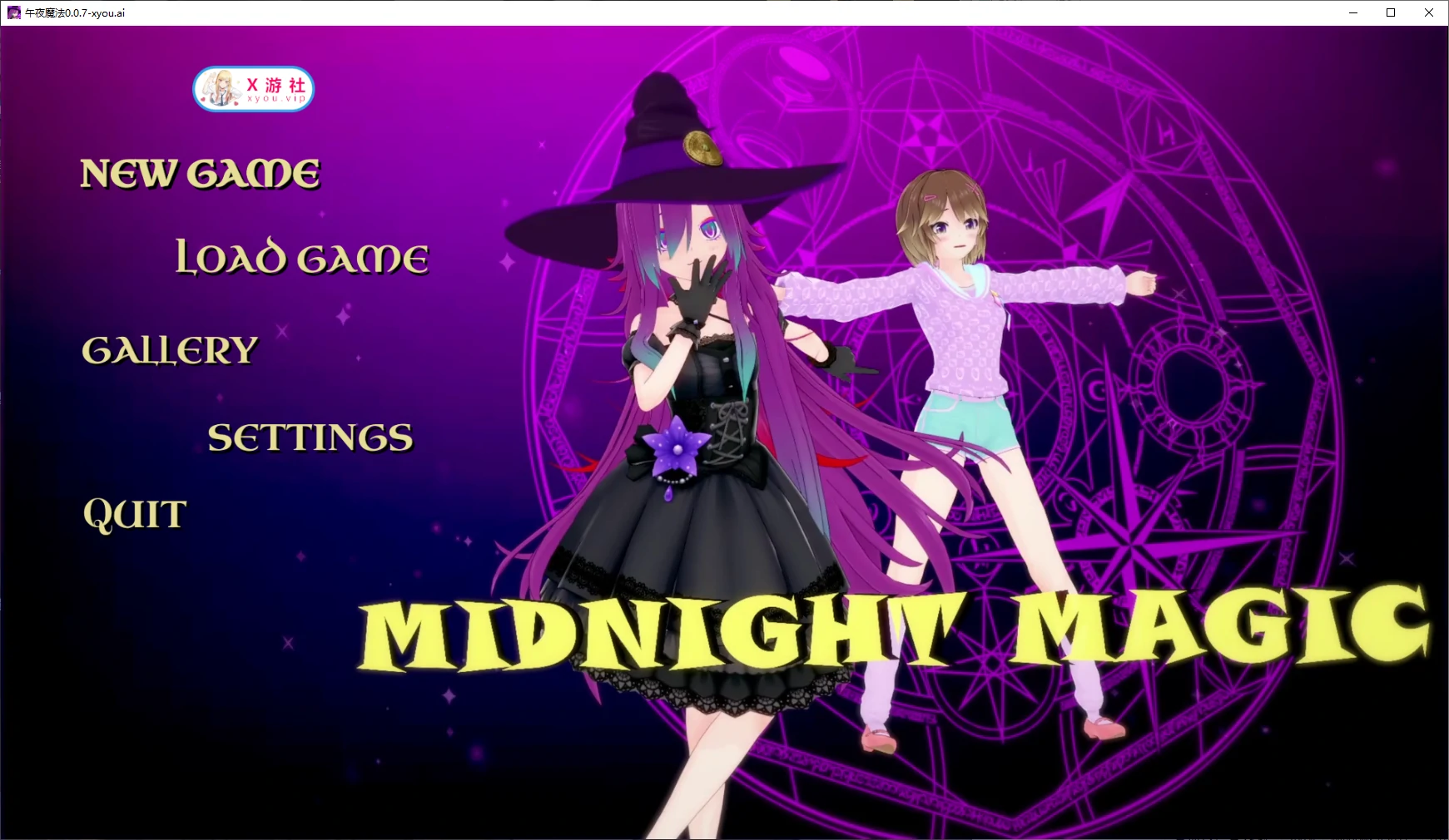 【日系SLG/官方中文/3D】午夜魔法0.0.7 AI汉化版【PC+安卓/2.2G/更新】 封面图 1